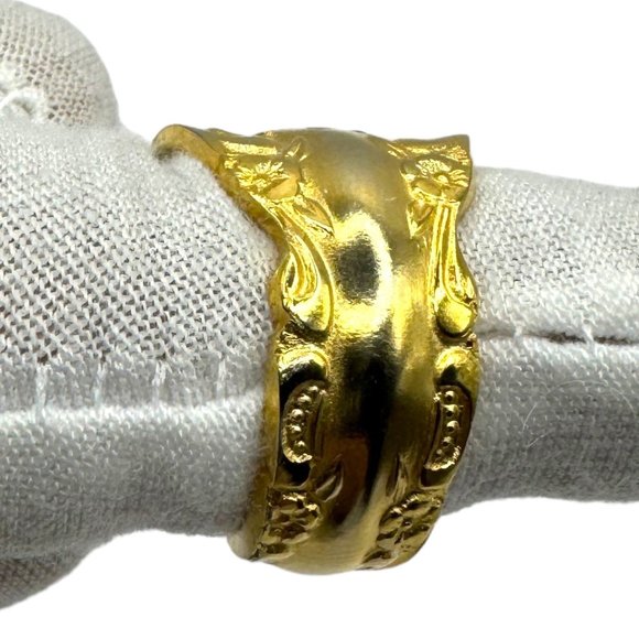 King Arthur’s Gold Electroplated Artisan Spoon Artisan Ring Size 6.75 - Picture 4 of 14